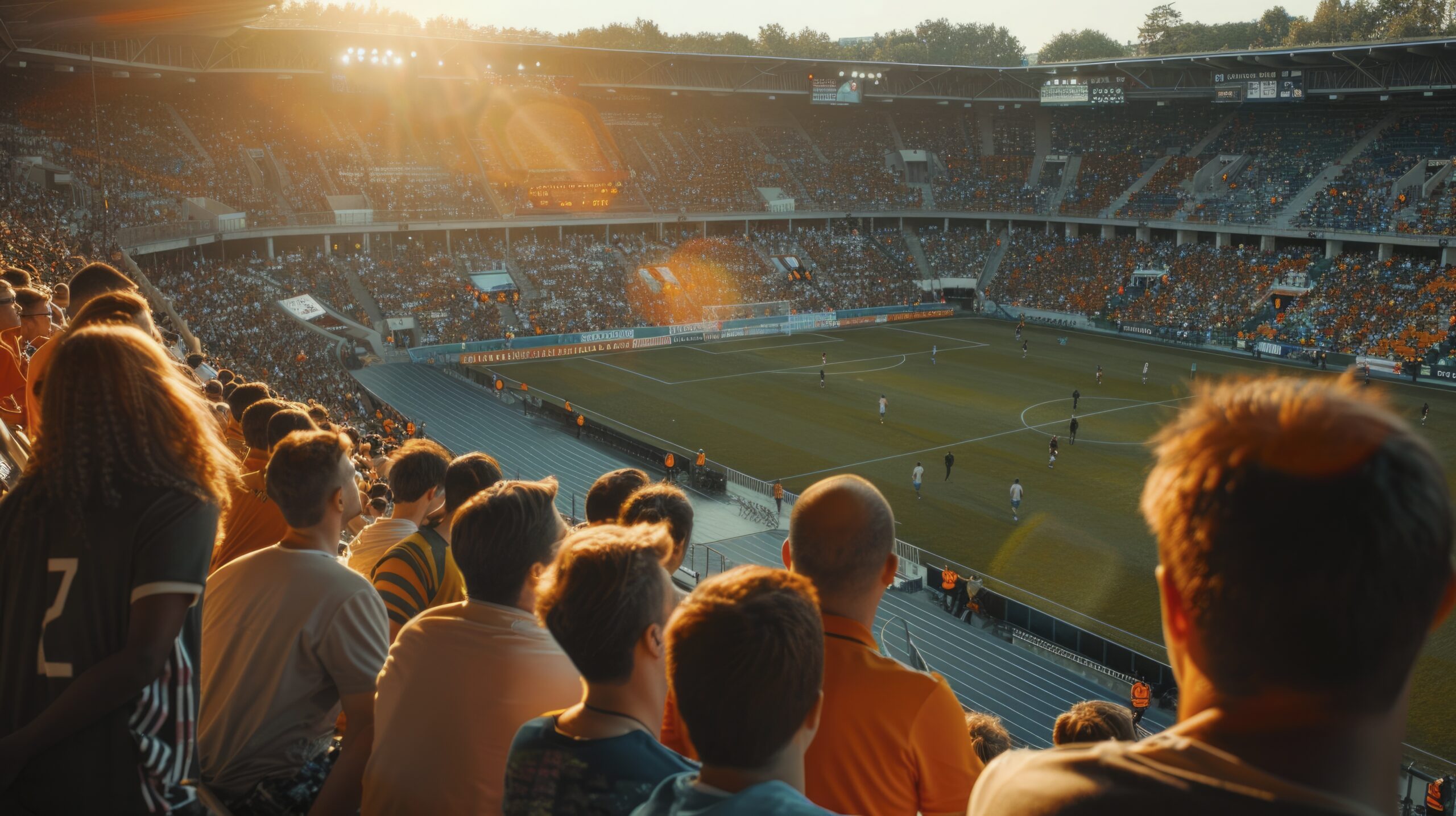 Crowd at a football stadium witnessing a game with high stakes